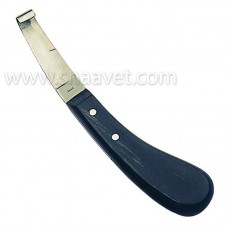 Hoof Knife Black Handle Right Hand, Double Edged